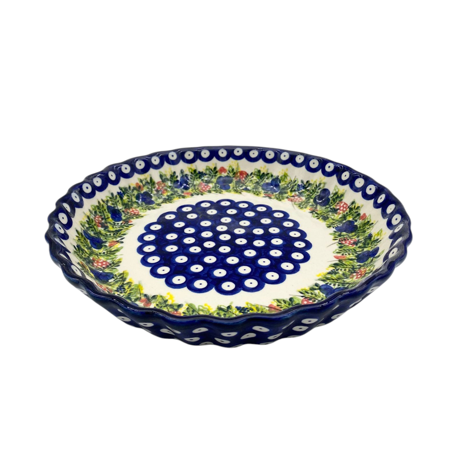 Forma na tarte mała Nd. K73- Ceramika Bolesławiecka AC OWOCE LEŚNE - obrazek 3