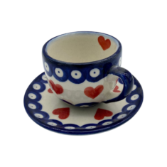 Filiżanka espresso ze spodkiem 110ml Nd. S1- Ceramika Bolesławiecka AC SERCA - 3